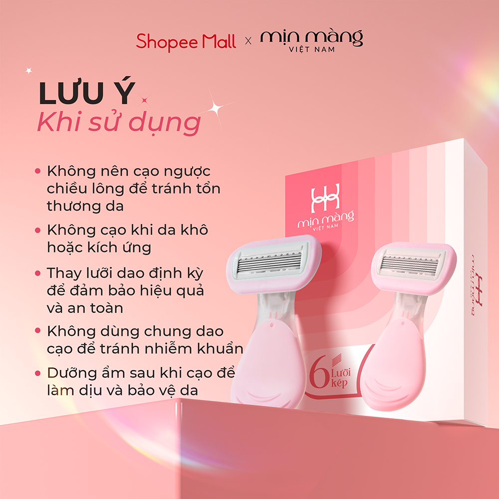 Dao Cạo Lông Vùng Kín Bikini, Mặt, Nách Cho Nữ Chuyên Dụng Siêu Sạch Tái Sử Dụng Nhiều Lần