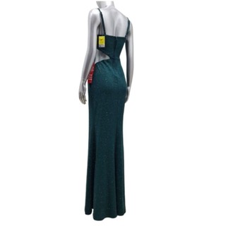 Đầm dạ hội hai dây kim tuyến xẽ tà vnxk dư Trixxi
