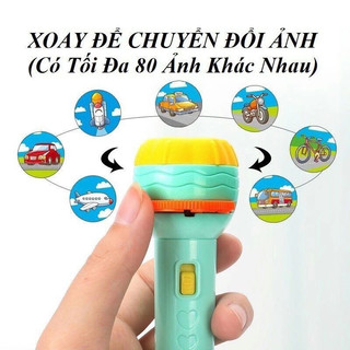 Đồ chơi đèn pin chiếu hình 24 - 80 hình đã gồm đèn - hình chiếu - sẵn pin - cho bé khám phá thỏa thích