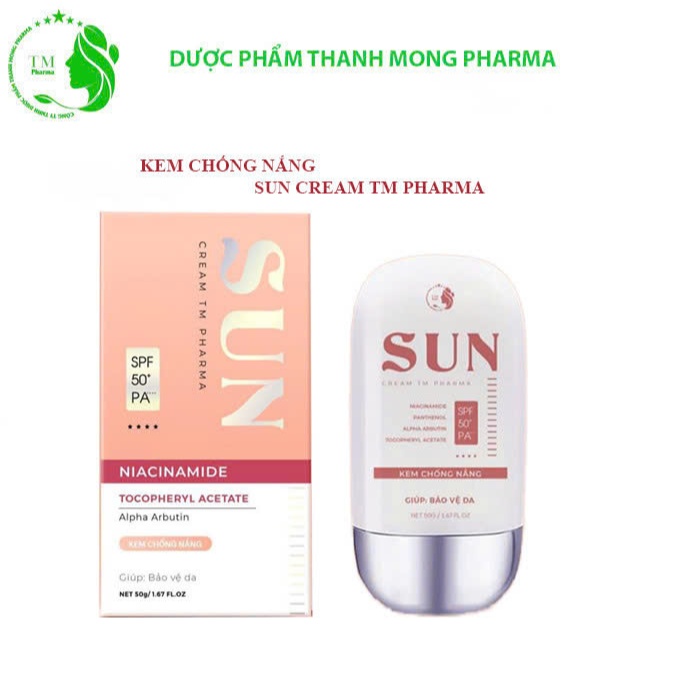 Ảnh Kem Chống Nắng Sun Cream TM Pharma Nâng Tone Da,Không Bết Dính,Công Nghệ Titanium + TẶNG Kem Body Nước Hoa 1