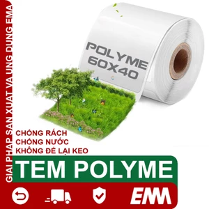 Tem in nhiệt Polyme CNC (60x40 Loại 800 PCS)-chuyên dụng cho nghành sản xuất - EMA