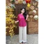 Pháp Phục Tịnh Tâm, Đồ Lam Đi Chùa Cổ Tròn Vạt Xuông Phối Charm Sang Trọng Phù Hợp Đi Lễ Chùa Kín Đáo 4 Size S,M,L,XL