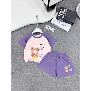 B07 Set bộ quần áo bé gái mùa hè 10-30kg mẫu BỘ BABY THREE. Chất liệu co dãn, thoáng mát