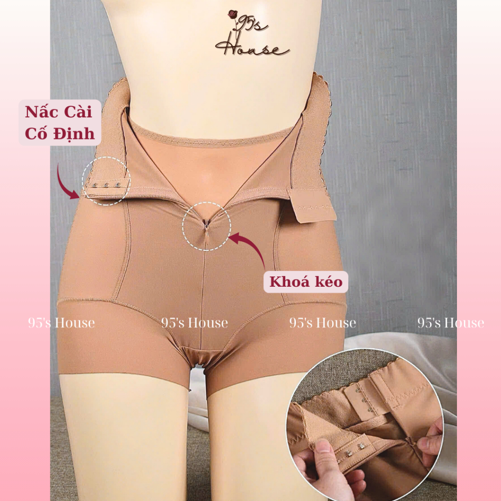 Quần Gen Nịt Bụng Định Hình Cạp Cao Khoá Kéo  Cao Cấp Thon Gọn Mỡ Bụng QG17