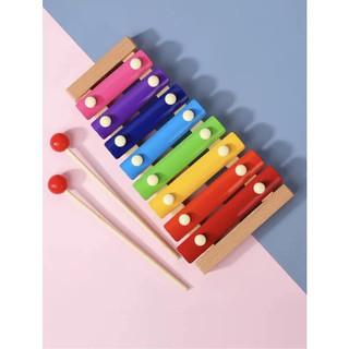 Đồ chơi Đàn Piano Xylophone gỗ 8 thanh quãng - Đồ chơi âm nhạc  tiếng vang, 15 nốt cho bé