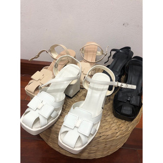 Giày sandal cao gót 9 phân rọ mũi gót vuông