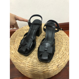 Giày sandal cao gót 9 phân rọ mũi gót vuông