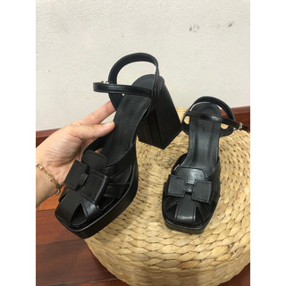 Giày sandal cao gót 9 phân rọ mũi gót vuông