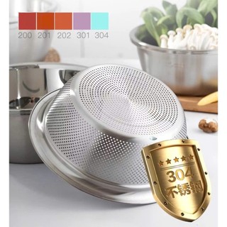 Bộ rổ và chậu inox kèm mâm nạo và gọt vỏ rau, củ, quả 3 trong 1 đa năng, tiện dụng, tiết kiệm