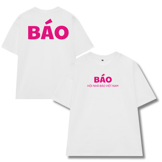 Áo Thun Nam Nữ BÁO Hội Nhà Báo VN, Áo Phông Unisex Form Rộng Top Women Cổ Tròn