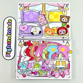 Đồ chơi giấy nhà của BabyThree mắt Lé và mắt Dora - Siêu nhiều trang phục xinh yêu 😍