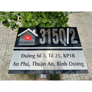 Bảng số nhà chất liệu cao cấp bền đẹp sang trọng nhiều kích thước theo yêu cầu