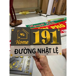 Bảng số nhà chất liệu cao cấp bền đẹp sang trọng nhiều kích thước theo yêu cầu