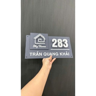 Bảng số nhà chất liệu cao cấp bền đẹp sang trọng nhiều kích thước theo yêu cầu