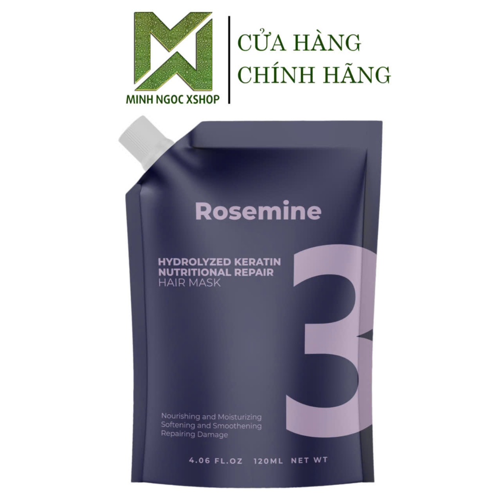 Ảnh Bộ sản phẩm dầu gội xảm kem ủ tóc, sữa tắm Rosemine đủ mã 4