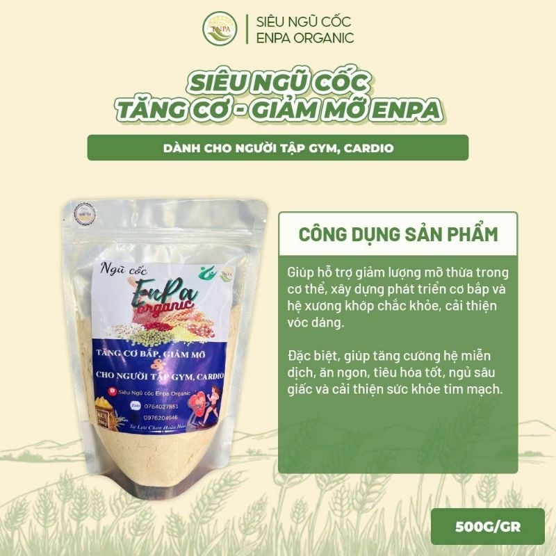 Siêu Ngũ cốc Tăng cơ & Giảm mỡ EnPa ( Dinh dưỡng dành cho người tập Gym & Cardio )