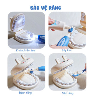 Bộ đồ chơi bác sĩ, xe cứu thương cao cấp cho bé, mô phỏng nha sĩ + khám răng