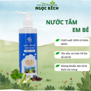 Nước Tắm Gội Thảo Dược Cho Bé F&P Nature 250ml, Sữa Tắm An Toàn Lành Tính Bảo Vệ Sức Khỏe Bé Yêu - Thảo Dược Ngọc Bích