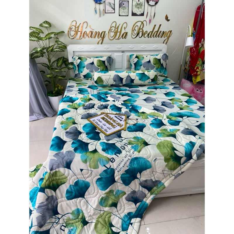 ga giường thun lạnh Hàn quốc RAU MÁ NGỌC (ship hoả tốc) ga decor siêu xinh