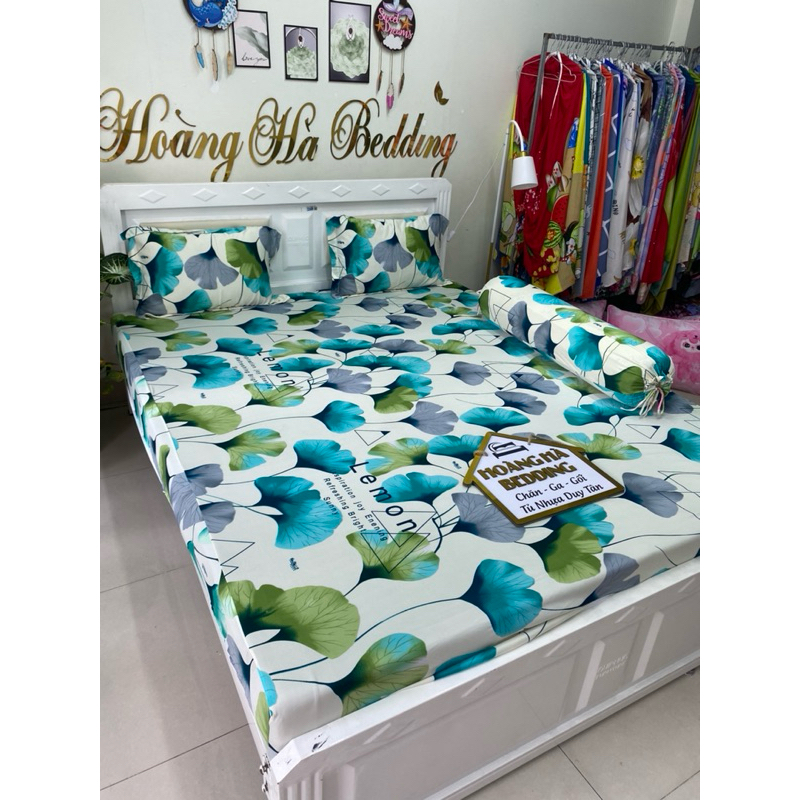 ga giường thun lạnh Hàn quốc RAU MÁ NGỌC (ship hoả tốc) ga decor siêu xinh