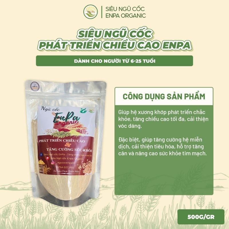Siêu Ngũ cốc Dinh dưỡng Cao cấp 20 loại hạt EnPa ( Tăng chiều cao, Tăng cân, Tăng cơ, Giảm cân, Giảm Mỡ, Lợi sữa )