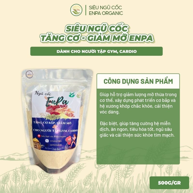 Siêu Ngũ cốc Dinh dưỡng Cao cấp 20 loại hạt EnPa ( Tăng chiều cao, Tăng cân, Tăng cơ, Giảm cân, Giảm Mỡ, Lợi sữa )