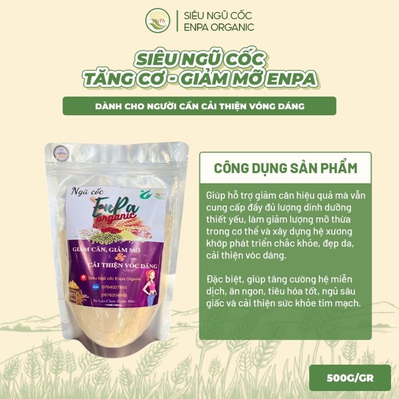 Siêu Ngũ cốc Dinh dưỡng Cao cấp 20 loại hạt EnPa ( Tăng chiều cao, Tăng cân, Tăng cơ, Giảm cân, Giảm Mỡ, Lợi sữa )