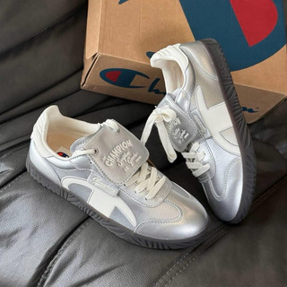 Giày thời trang bigsize nữ Champion sliver màu bạc đế cao su êm nhẹ , sneaker thời trang cao cấp