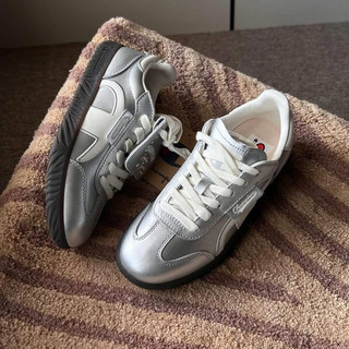 Giày thời trang bigsize nữ Champion sliver màu bạc đế cao su êm nhẹ , sneaker thời trang cao cấp