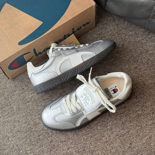 Giày thời trang bigsize nữ Champion sliver màu bạc đế cao su êm nhẹ , sneaker thời trang cao cấp