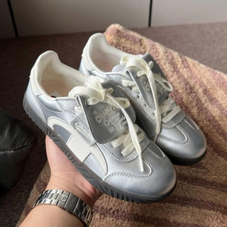 Giày thời trang bigsize nữ Champion sliver màu bạc đế cao su êm nhẹ , sneaker thời trang cao cấp