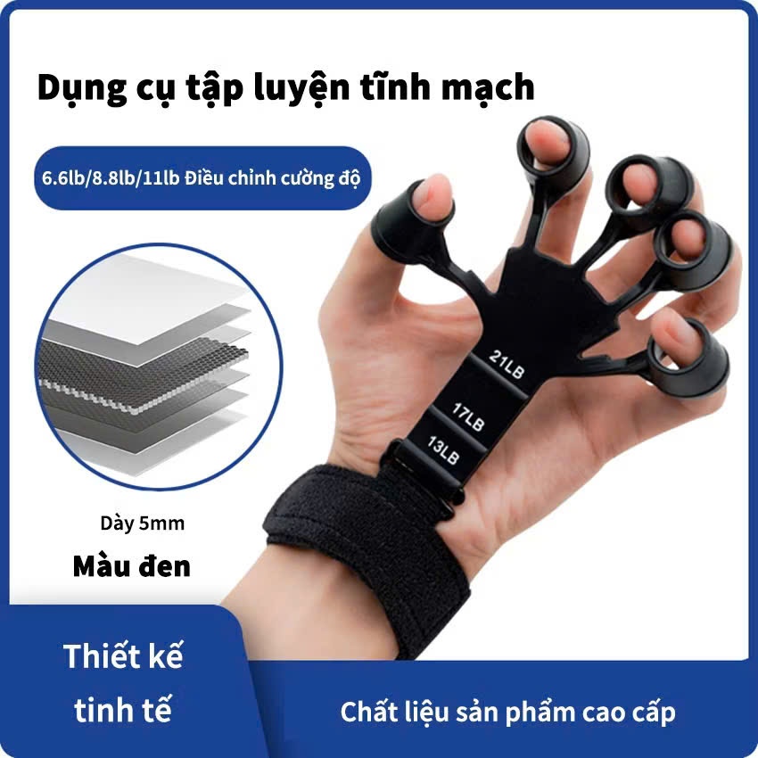 Dụng Cụ Tập Cơ Tay GRIPOW Bằng Silicone , Đồ Tập Cơ Ngón Tay Cẳng Tay Phục Hồi 6 Mức Độ Kháng Lực | TONGKHOSI6