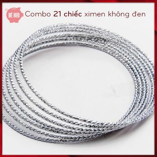 Combo 2 bộ tặng 1 bộ - 21 chiếc ximen inox Không Khóa bao không đen gỉ Trang sức Bé Heo