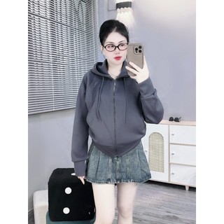 Áo Khoác Chống Nắng Tay Xỏ Ngón Có Túi Trong Nón To Màu Trơn Dễ Phối Đồ
