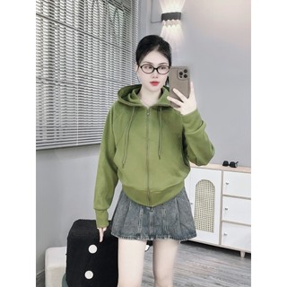 Áo Khoác Chống Nắng Tay Xỏ Ngón Có Túi Trong Nón To Màu Trơn Dễ Phối Đồ