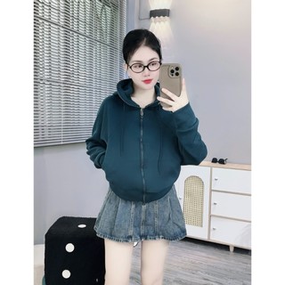 Áo Khoác Chống Nắng Tay Xỏ Ngón Có Túi Trong Nón To Màu Trơn Dễ Phối Đồ