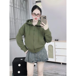Áo Khoác Chống Nắng Tay Xỏ Ngón Có Túi Trong Nón To Màu Trơn Dễ Phối Đồ