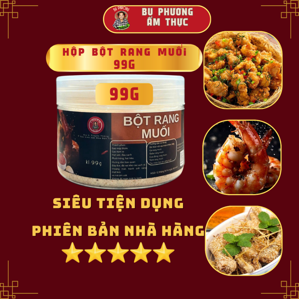 Bột Rang Muối Bu Phương Ẩm Thực 99G/Hộp - Phiên Bản Nhà Hàng 5 Sao ...