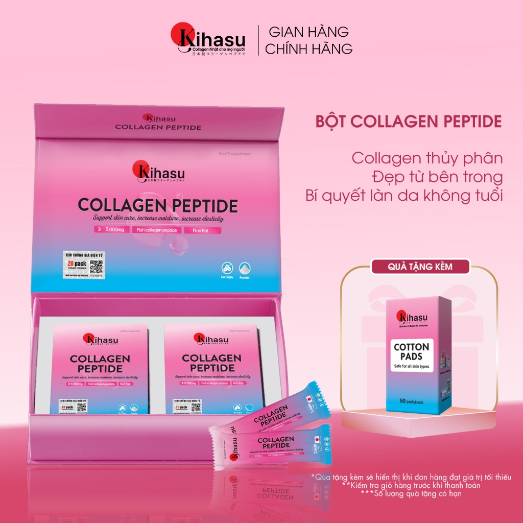 Ảnh Bột collagen peptide KIHASU: Mát da không nổi mụn với Collagen bột cao cấp nippi Japan da trẻ đẹp hơn 1