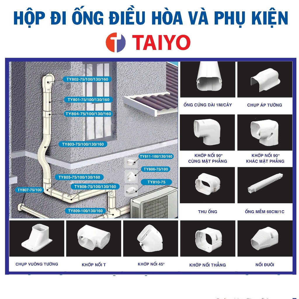 HỘP CHE ỐNG ĐIỀU HÒA PHONG CÁCH NHẬT, TIẾT KIỆM ĐIỆN, BẢO HÀNH 5 NĂM