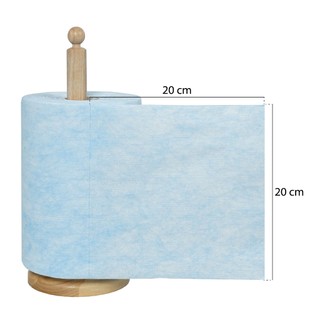 Cuộn khăn giấy lau bếp xanh KRCLEAN 100 tờ 20x20cm - Khăn lau bếp thấm hút đa năng, lau chén bát, lau tay