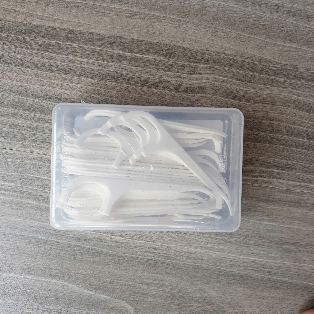 Tăm chỉ nha khoa ATEN sợi chỉ mảnh, tăm chỉ nha khoa vệ sinh kẽ răng TC02-120. Hộp nhựa 50 chiếc