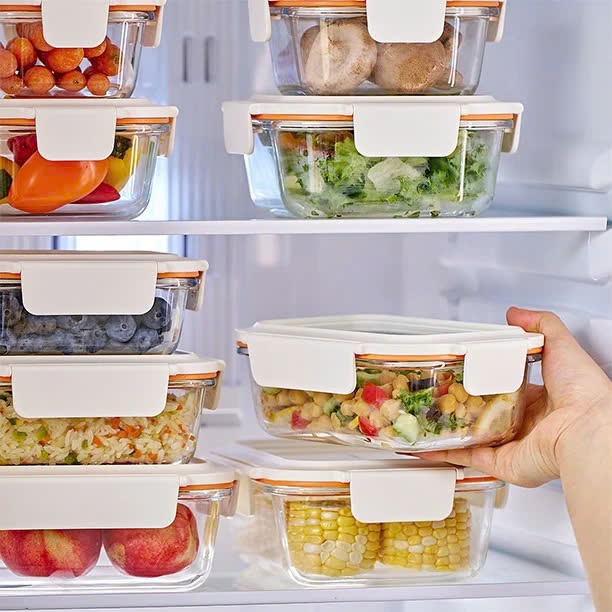 Hộp đựng thực phẩm thủy tinh LocknLock The Cube Glass Container LTG nhiều dung tích K-MALL