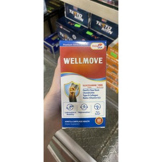 Viên uống bổ khớp Glucosamin WELLMOVE Vista USA - Làm trơn ổ khớp, giảm đau mỏi khớp (Hộp 60 viên)