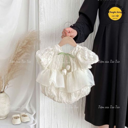 (HÀNG CÓ SẴN) - QC- Suit Váy hở lưng hoa tuy líp cho bé gái cover Hàn Quốc hàng quảng châu cho bé gái 5-13kg