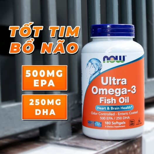 NOW ULTRA OMEGA3 500 EPA/250 DHA - VIÊN DẦU CÁ HỖ TRỢ CẢI THIỆN SỨC ĐỀ KHÁNG