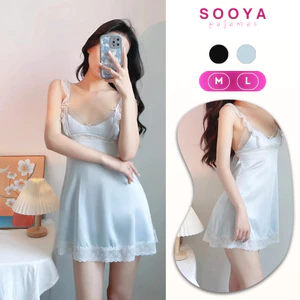 Váy Ngủ Lụa Hai Dây Cao Cấp Sooya - Mềm Mại, Sang Trọng, Gợi Cảm N018