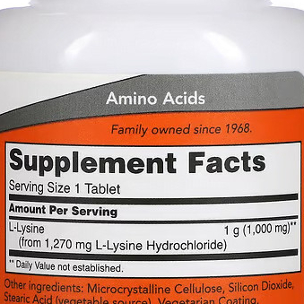 Now L-Lysine Supports Collagen Synthensis & Healthy Immune Function - Viên uống hỗ trợ miễn dịch, tăng sinh collagen