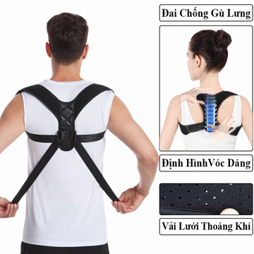 Đai Chống Gù Lưng Andego Cho Người Lớn Và Trẻ Em, Đai Lưng Chống Gù Posture Hiệu Quả Thoải Mái Vận Động.