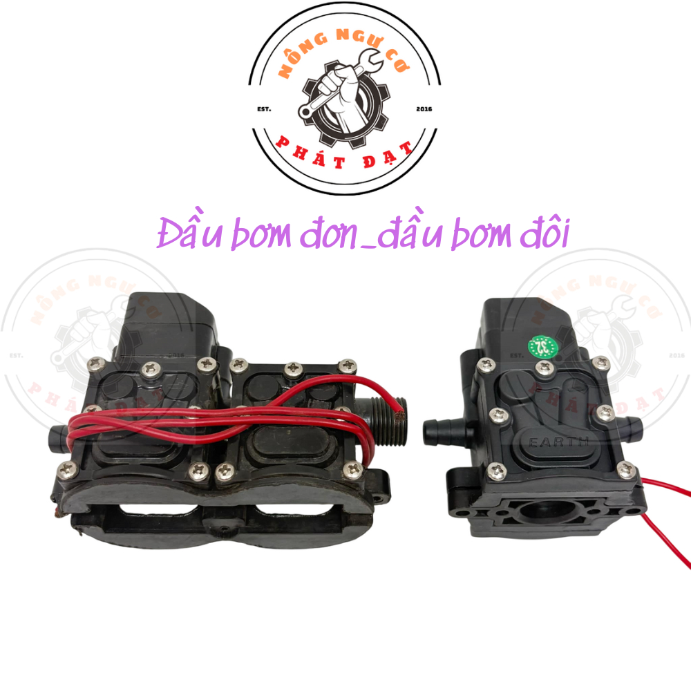 Đầu bơm của máy bơm mini hàng ĐÀI LOAN, loại đơn và đôi, bơm mạnh, có kèm rờ le, hàng chuẩn, khớp